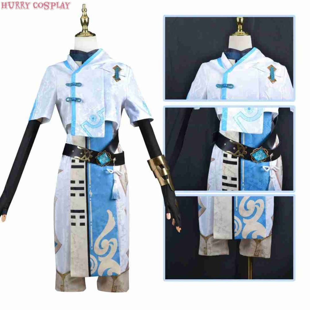 Game Cosplay,Genshin Impact,Genshin Impact Chongyun Cosplay Costume